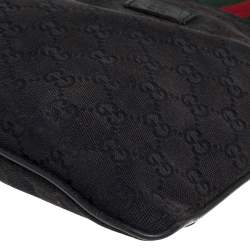 Gucci Black GG Canvas Small Vintage Web Messenger Bag