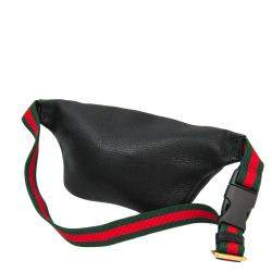 gucci print small belt bag black
