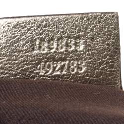 Pre Owned حقيبة هوبو غوتشي "دي رينغ" جلد و كانفاس جي جي ذهبي و بيج