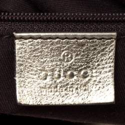 Pre Owned حقيبة هوبو غوتشي "دي رينغ" جلد و كانفاس جي جي ذهبي و بيج