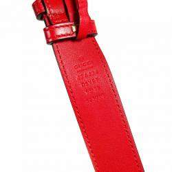 Pre Owned Gucci Red Leather GG Marmont Belt Bag
