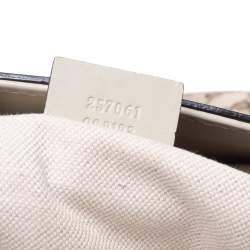 Pre Owned Gucci Beige/Cream GG Canvas and Leather Mayfair Web Tote 