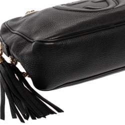 مملوكة مسبقًا Gucci Black Leather Medium Soho Chain Shoulder Bag