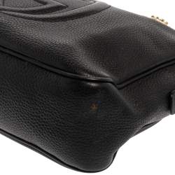 مملوكة مسبقًا Gucci Black Leather Medium Soho Chain Shoulder Bag