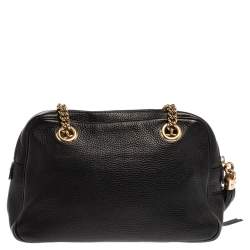 مملوكة مسبقًا Gucci Black Leather Medium Soho Chain Shoulder Bag