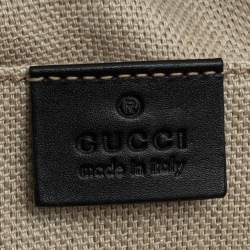 Pre Owned Gucci Black Leather Webby Bee Shoulder Bag