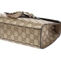 Pre Owned حقيبة كتف غوتشي إيملي بسلسلة جلد جي جي بيج متوسطة