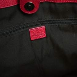 مملوكة مسبقًا Gucci Red Leather Large Interlocking GG Shopper Tote