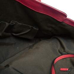 مملوكة مسبقًا Gucci Red Leather Large Interlocking GG Shopper Tote