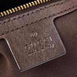 مملوكة مسبقًا Gucci Beige/Brown GG Canvas and Leather G Interlocking Bowler Bag