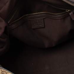 مملوكة مسبقًا Gucci Beige/Brown GG Canvas and Leather G Interlocking Bowler Bag