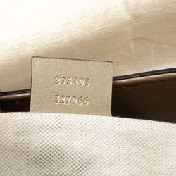 Pre Owned حقيبة كتف غوتشي "ايميلي" سلسلة كبيرة جلد غوتشيسيما بيج ميتاليك