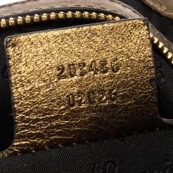 مملوكة مسبقًا حقيبة غوتشي صغيرة هيستريا جلد غوتشيسيما اخضر زيتوني ميتاليك