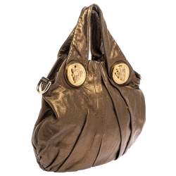 مملوكة مسبقًا حقيبة غوتشي صغيرة هيستريا جلد غوتشيسيما اخضر زيتوني ميتاليك