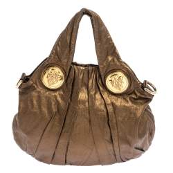 مملوكة مسبقًا حقيبة غوتشي صغيرة هيستريا جلد غوتشيسيما اخضر زيتوني ميتاليك