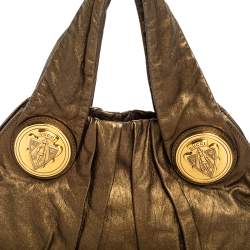 مملوكة مسبقًا حقيبة غوتشي صغيرة هيستريا جلد غوتشيسيما اخضر زيتوني ميتاليك