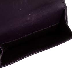 مملوكة مسبقًا Gucci Dark Purple Leather Compact Wallet