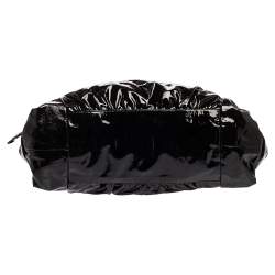 Pre Owned Gucci Black Patent Leather Large Hysteria Tote