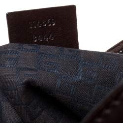 Pre Owned حقيبة غوتشي ويب رينس كانفاس وجلد بني/ بيج