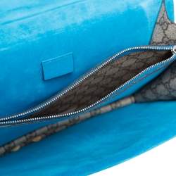 Pre Owned حقيبة كتف غوتشي ديونسوس مزخرفة ثعبان /ورد سويدي وكانفاس سوبريم  جي جي بيج/ أزرق متوسطة