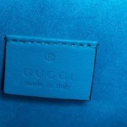 Pre Owned حقيبة كتف غوتشي ديونسوس مزخرفة ثعبان /ورد سويدي وكانفاس سوبريم  جي جي بيج/ أزرق متوسطة