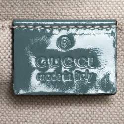 Pre Owned Gucci Green Patent Leather Emily Chain Shoulder Bag