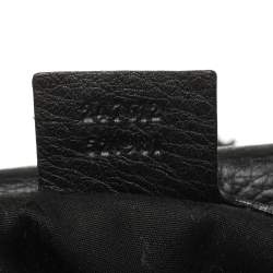 مملوكة مسبقًا Gucci Black Leather Heritage Web Boston Bag