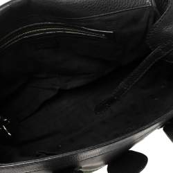 مملوكة مسبقًا Gucci Black Leather Heritage Web Boston Bag