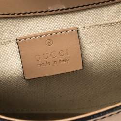 مملوكة مسبقًا Gucci Beige GG Canvas and Leather Medium Emily Chain Shoulder Bag