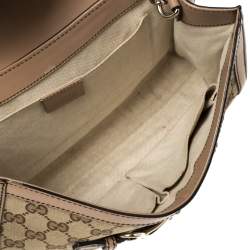 مملوكة مسبقًا Gucci Beige GG Canvas and Leather Medium Emily Chain Shoulder Bag