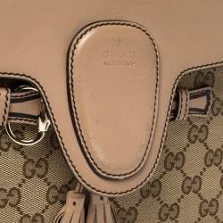 مملوكة مسبقًا Gucci Beige GG Canvas and Leather Medium Emily Chain Shoulder Bag