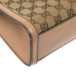 مملوكة مسبقًا Gucci Beige GG Canvas and Leather Medium Emily Chain Shoulder Bag