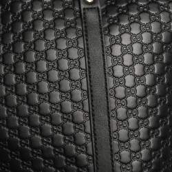 Gucci Black Microguccissima Leather Large Dome Satchel