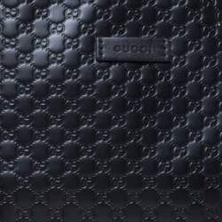 مملوكة مسبقًا Gucci Black Microguccissima Leather Large Dome Satchel