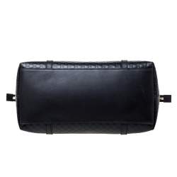 مملوكة مسبقًا Gucci Black Microguccissima Leather Large Dome Satchel