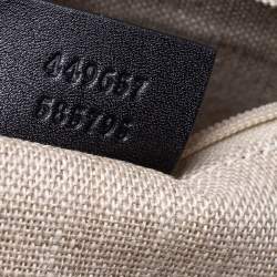 مملوكة مسبقًا Gucci Black Microguccissima Leather Large Dome Satchel