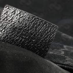 Pre Owned Gucci Black GG Canvas Web Messenger Bag