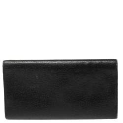 Gucci Black Leather Continental Wallet