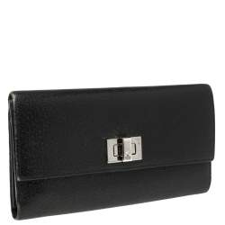 Gucci Black Leather Continental Wallet
