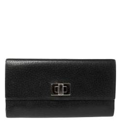 Gucci Black Leather Continental Wallet