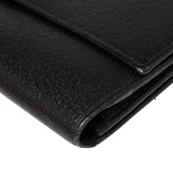 Gucci Black Leather Continental Wallet