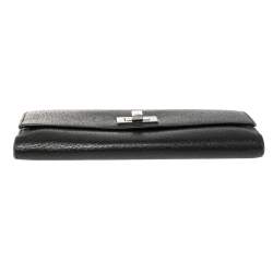 Gucci Black Leather Continental Wallet