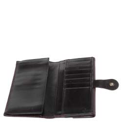 مملوكة مسبقًا محفظة غوتشي هيستريا جلد عنابي لامع بقلاب