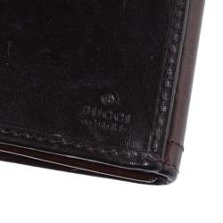 مملوكة مسبقًا محفظة غوتشي هيستريا جلد عنابي لامع بقلاب