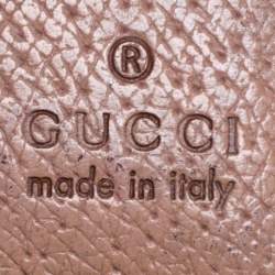 Pre Owned Gucci Nude/Beige GG Canvas and Leather Bree Original Continental Wallet