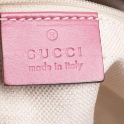 مملوكة مسبقًا Gucci Beige/Pink GG Canvas and Leather Medium Sukey Tote