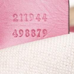 مملوكة مسبقًا Gucci Beige/Pink GG Canvas and Leather Medium Sukey Tote