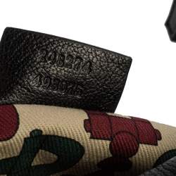 Pre Owned Gucci Black Guccissima Leather Bamboo Ring Hobo