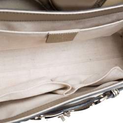 Pre Owned Gucci Metallic Beige Guccissima Leather Medium Emily Shoulder Bag