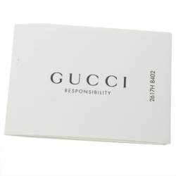 Pre Owned Gucci Blue Marmont GG Denim Limited Edition Pearl Flap Wallet